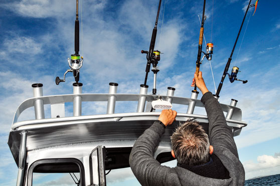 fishing net holder for boat