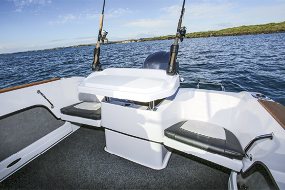 The rear bench seats are removable, adding to the fishing space.