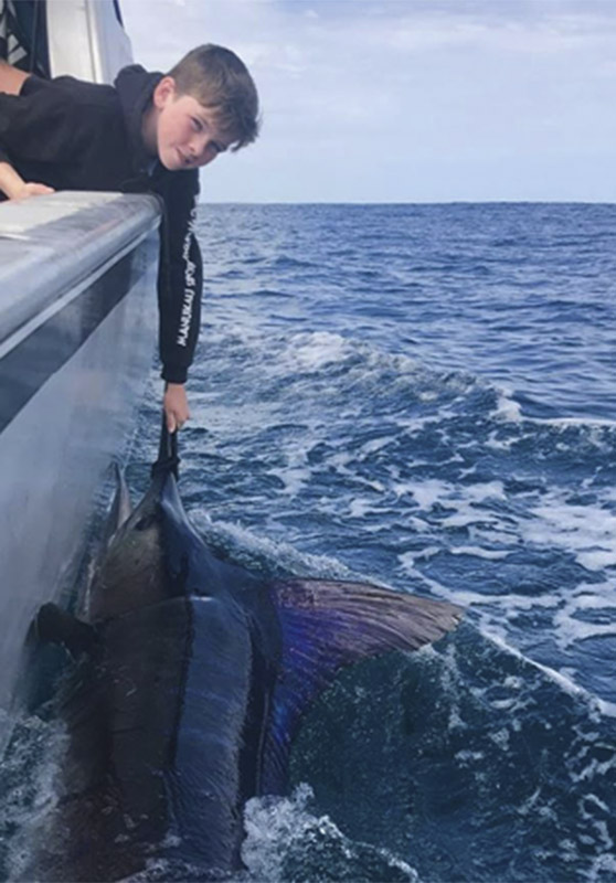 Marshall Jackson with a well conditioned stripey, ready for release.