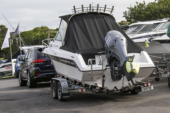 Another Seacraft customer leaves the Cawley Street, Ellerslie yard with their new purchase in tow.