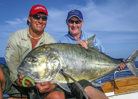 Tying good knots and having a good drag system helped in capturing this 25kg+ giant trevally.