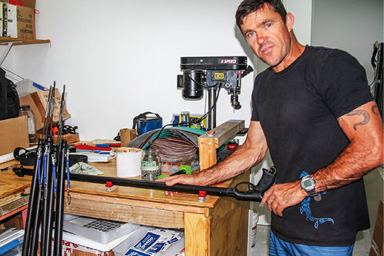 Wettie spearguns are assembled on site. Andrew Wilson puts one of the latest models together.