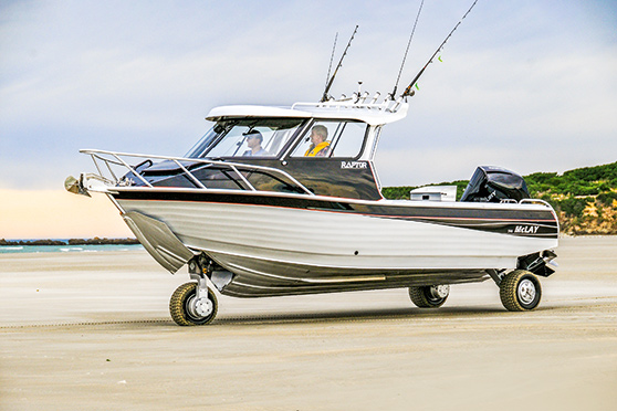On land, the amphibian is capable of up to 8km per hour. 