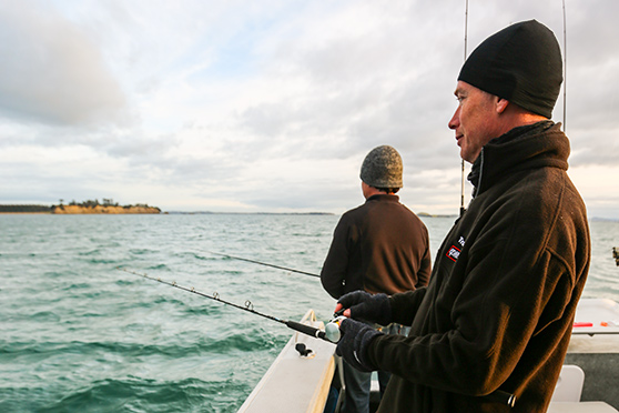 Try to imitate the boat's rolling, jerky movements when dragging, and let a bit more line out occasionally, as the snapper find sudden changes in movement hard to resist.