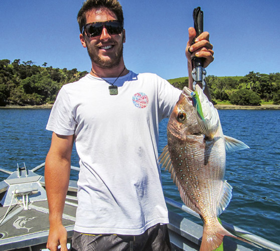 Jack Clarke with another nice fish taken from under diving gannets.