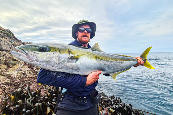 George Bourke nabbed the first decent kingfish of the day.