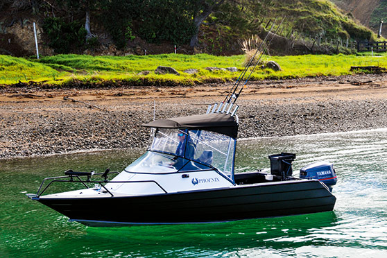 Auto Marine Trim World in Hamilton replaced the bimini top and added clears.