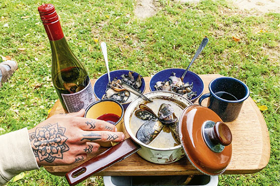 Paua and mussels, courtesy of the east Marlborough coastline. 