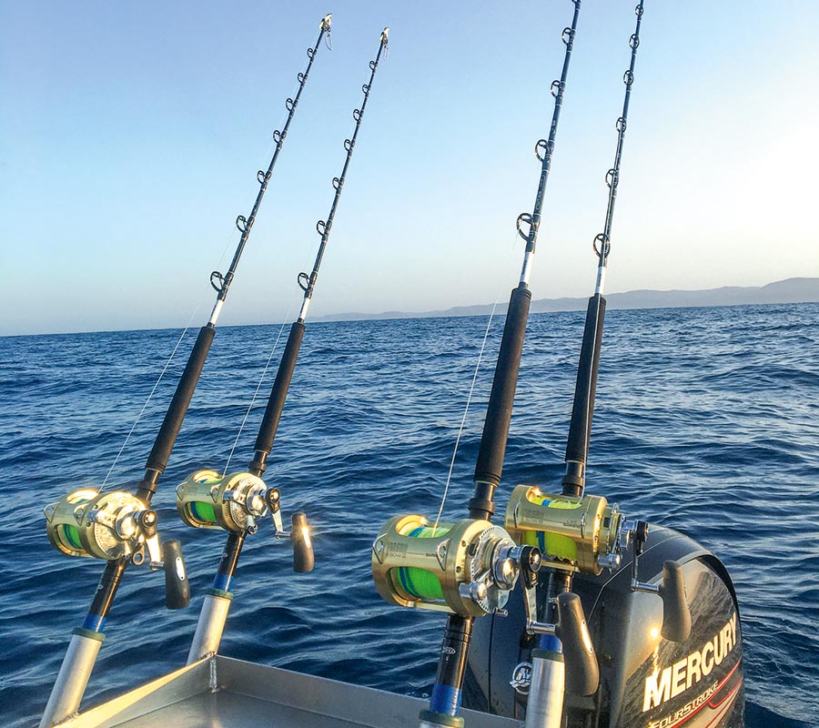 Shimano is the tackle of choice for Ben, who loves nothing better than to hear the howl of a Tiagra under load.