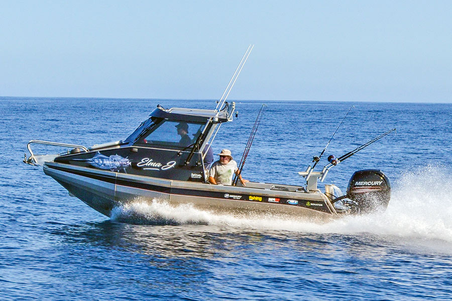 Elma J, the Francis family’s Senator RH560 trailerboat, recently underwent a major overhaul, including the addition of a Mercury 150HP four stroke outboard.