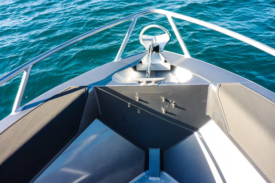 The centre console configuration opens the bow to fishing, especially casting.