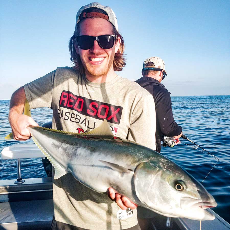 The writer saw a break in the weather and took a crew to Simpsons Rock at first light. Sam Hewat was the first to hook up!