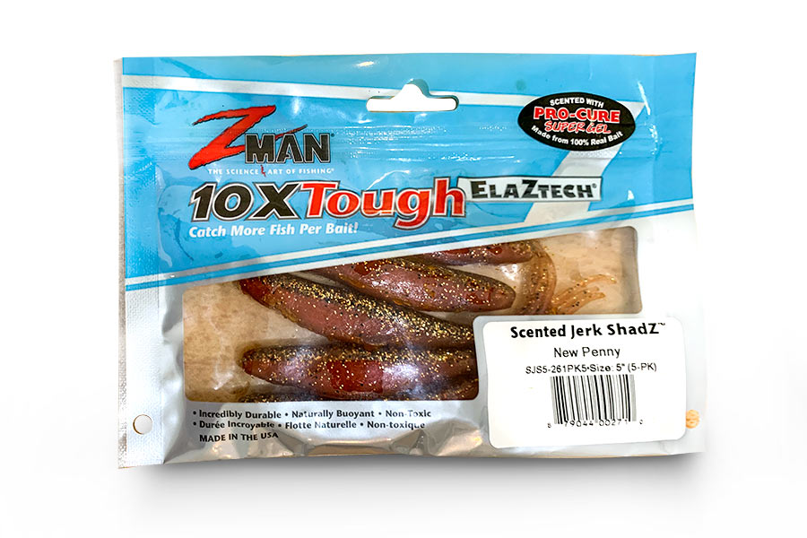 The Z-Man five-inch Jerk Shadz in New Penny colour is the writer's go-to soft-bait in most fishing scenarios.