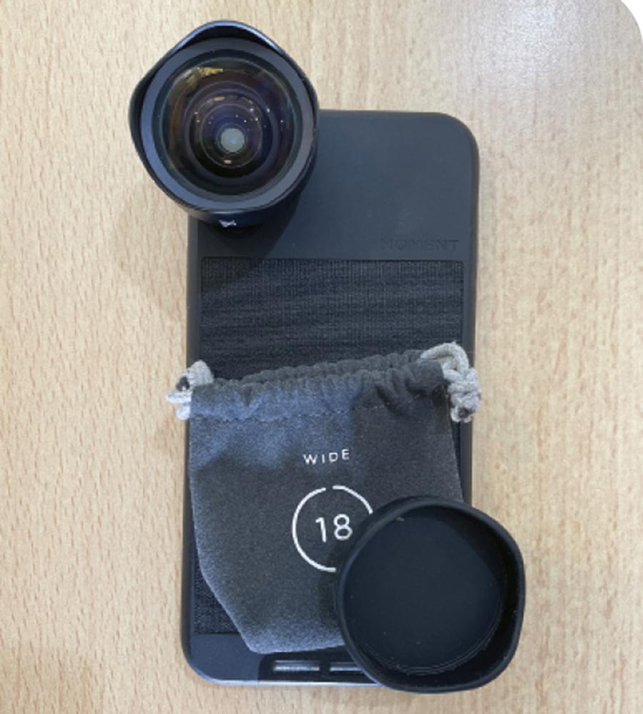 The Moment 18mm lens is compatible with most smartphones.