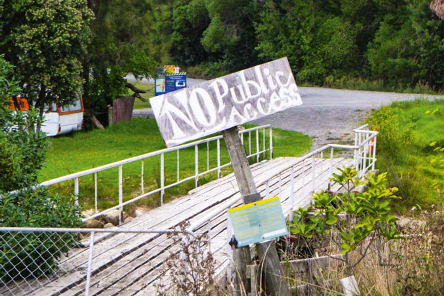 Getting to a fishing spot isn't always easy and it's important to respect private land.