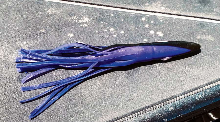 A simple straight running tuna lure is a very effective weapon.