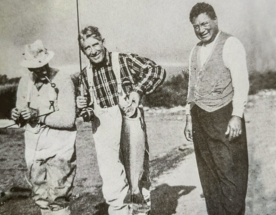 Captain Mitchell, Zane Grey and Hoka Downs made the Tongariro River famous through Zane's book Tales from an Anglers Eldorado.