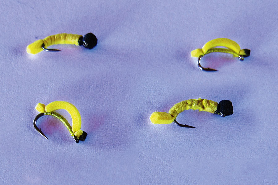 Willow grub imitations - if you don't have them, you are not in the game.