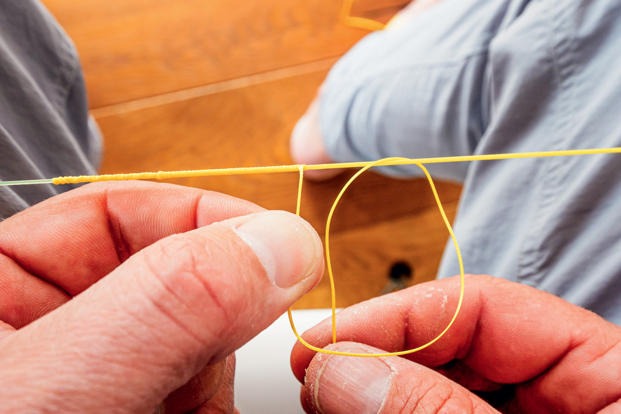 How To Splice A Mono Topshot To Hollow Braid The Fishing site