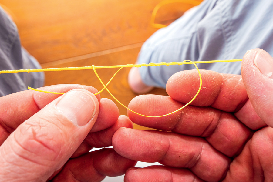 How To Splice A Mono Topshot To Hollow Braid The Fishing site