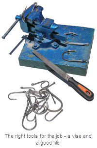chemical sharpening fish hooks Gamefishing - sharpening hooks
