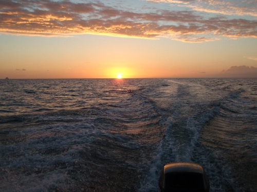 Great Barrier Sunset ,a nice way to end a successful fishing trip