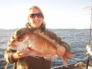 First fish caught on new boat by daughter in law