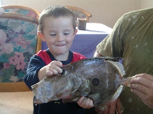 My 3 year olds first big fish