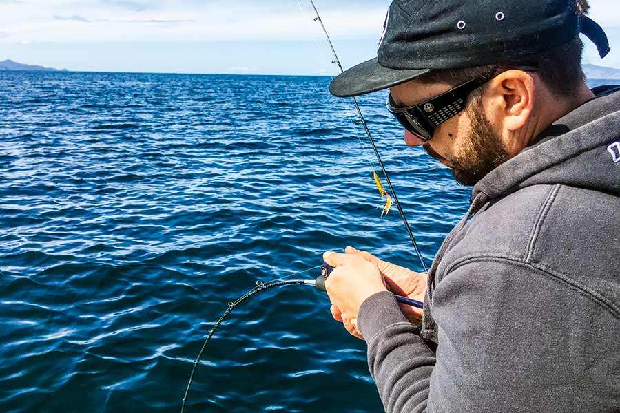 Jack hooked up to a stroppy kingie on ultra-light gear.