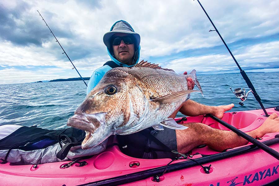 Joe caught three PB snapper across three trips, and all off the kayak.