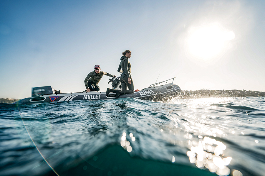 An inflatable boat with twin engines is an excellent vessel to get through the infamous surf breaks.