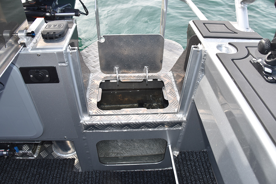The livebait tank and its intended occupants are very much a part of Dan’s fishing arsenal.