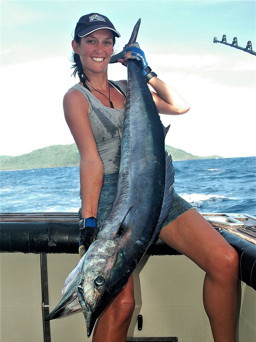Leanne Tasman-Jones with a nice wahoo from Vanuatu.
