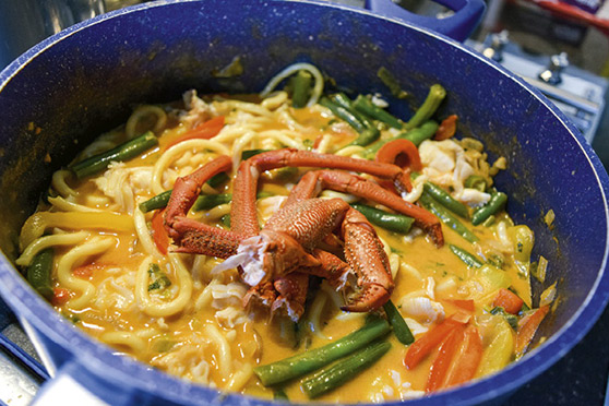 Thai red crayfish curry