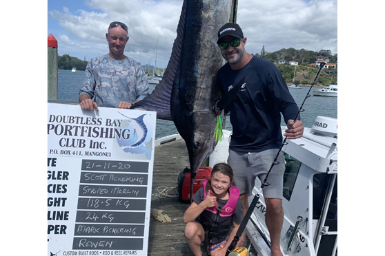 Three generations involved in first marlin