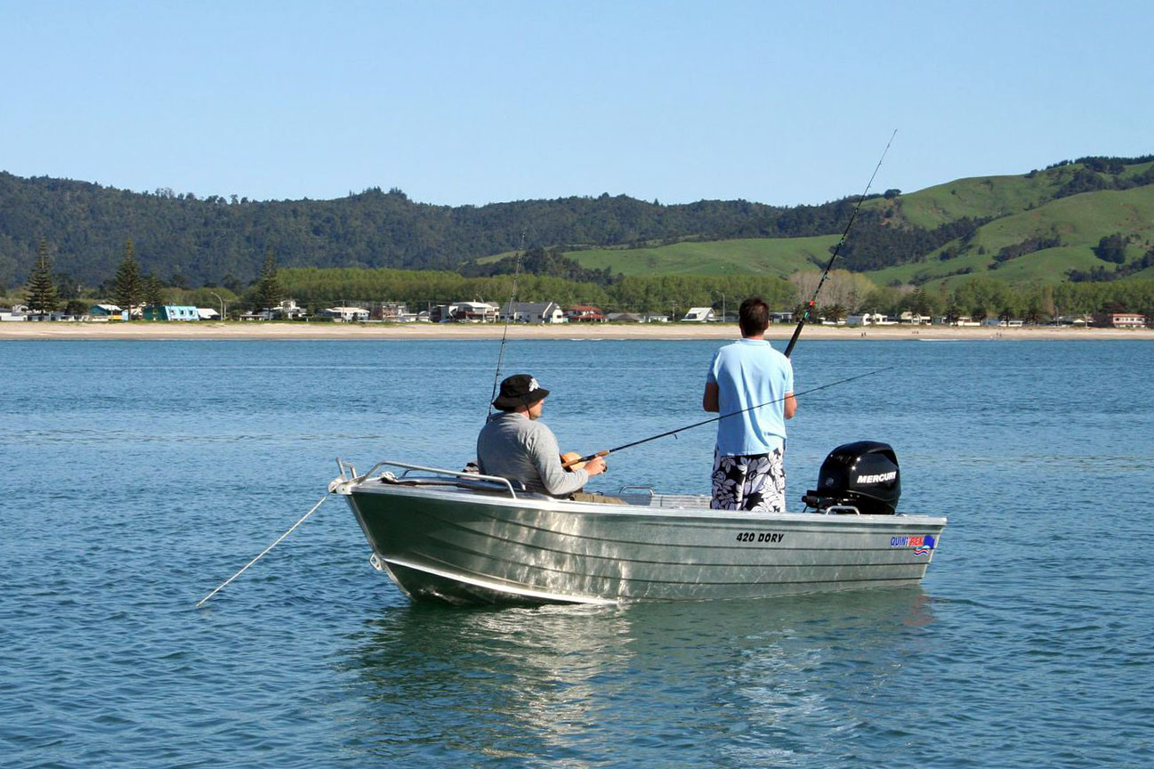 Anchoring and an anchor bin for a small tinny The Fishing Website