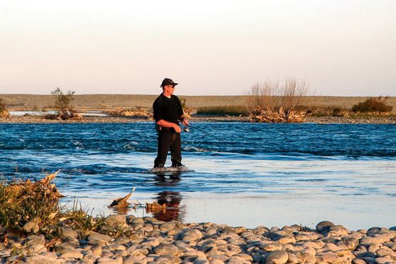 Fishing river mouths for sea-run brown trout