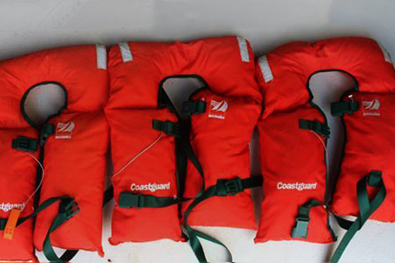 Safety - keep life jackets handy